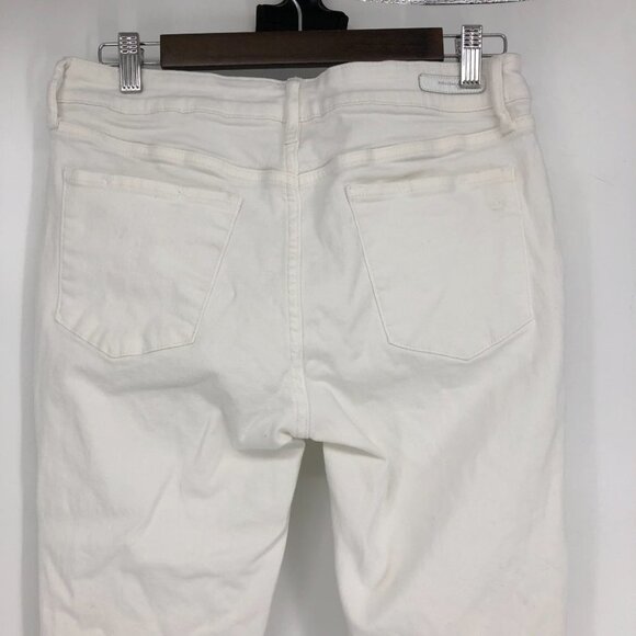 Articles of  Society Sarah Skinny White Jeans Ripped Knee Mid-rise size 29 - Picture 8 of 15